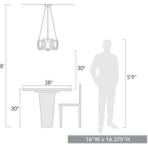 Marco 4 Light 16 inch Matte Black Pendant Ceiling Light